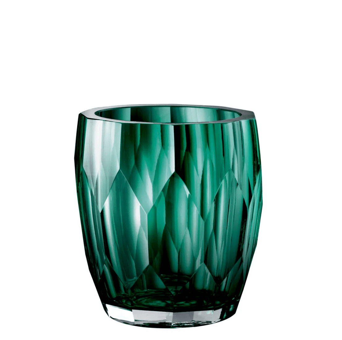 Emerald Faceted Vase - BARNBURY