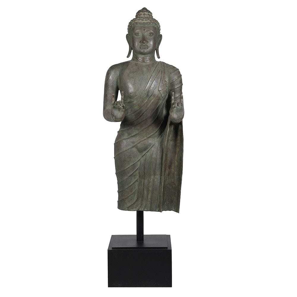 Extra Large Bronze Standing Buddha Statue - BARNBURY