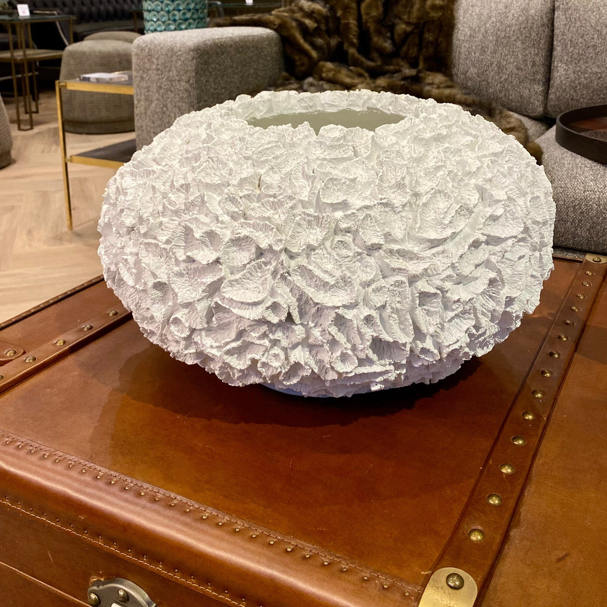 Faux White Coral Centrepiece Bowl Barnbury 