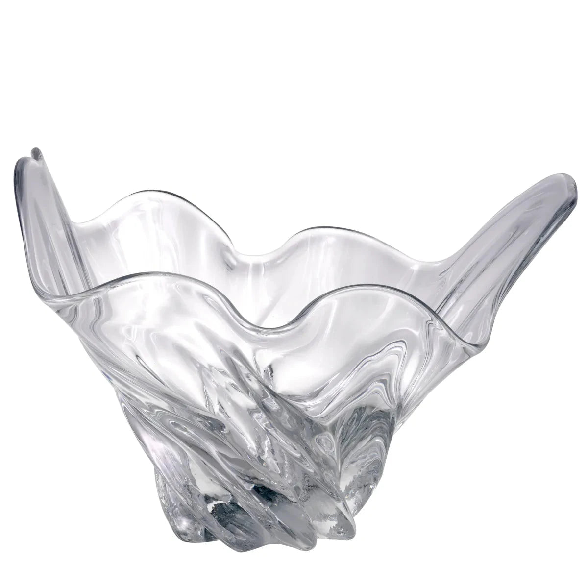 Hand Blown Clear Ace Bowl Vases Eichholtz 