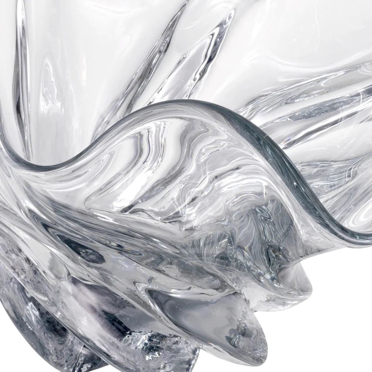 Hand Blown Clear Ace Bowl Vases Eichholtz 