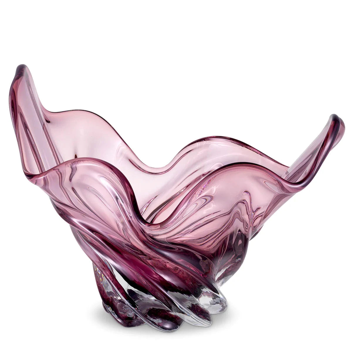 Hand Blown Pink Ace Bowl Vases Eichholtz 