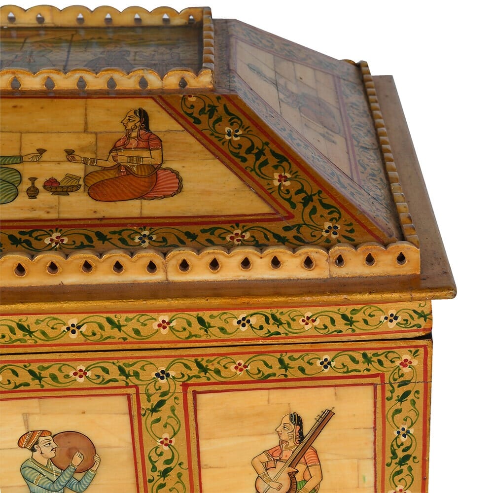 Hand - Painted Wood and Bone Box - BARNBURY