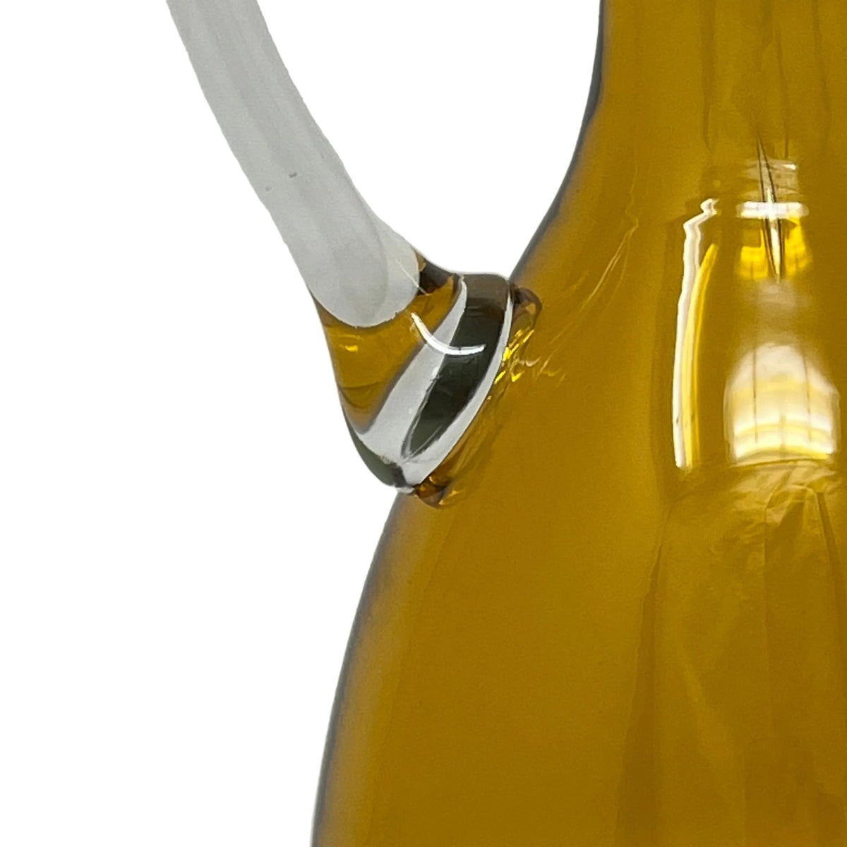 Handmade Amber Glass Oil Pourer - BARNBURY