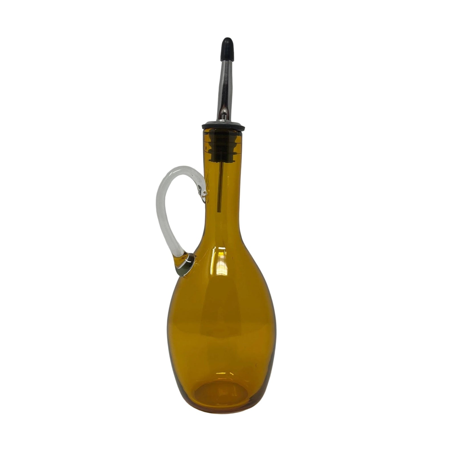Handmade Amber Glass Oil Pourer - BARNBURY