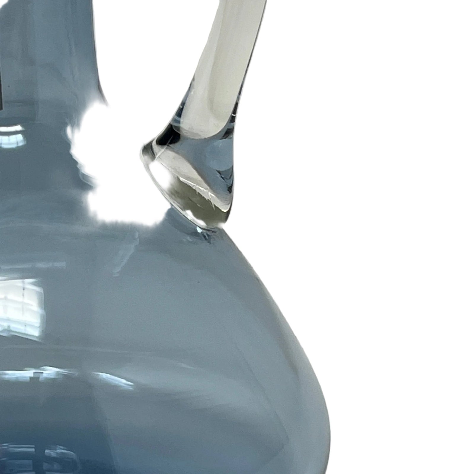 Handmade Blue Glass Oil Pourer - BARNBURY