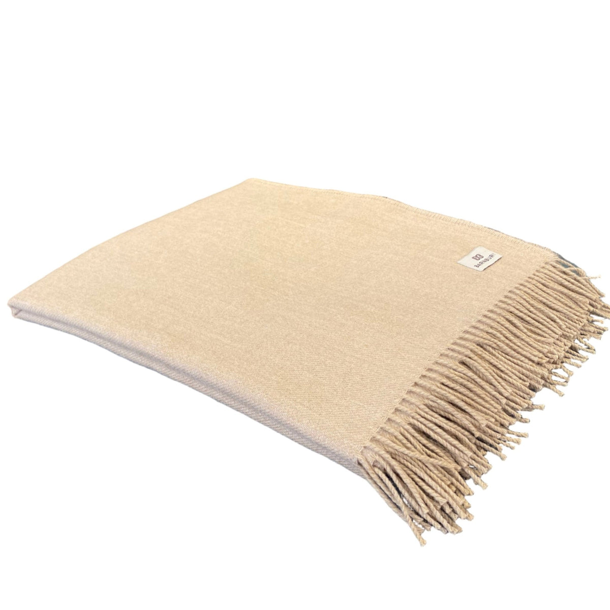 Hazelnut Alpaca &amp; Merino Throw - BARNBURY