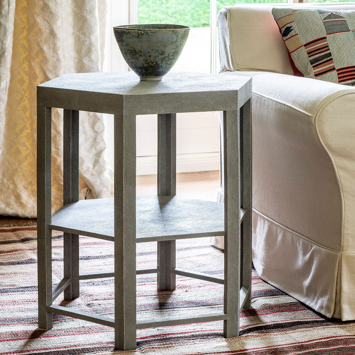 Vaughan Fairmont Shagreen Taupe Table Table Barnbury 