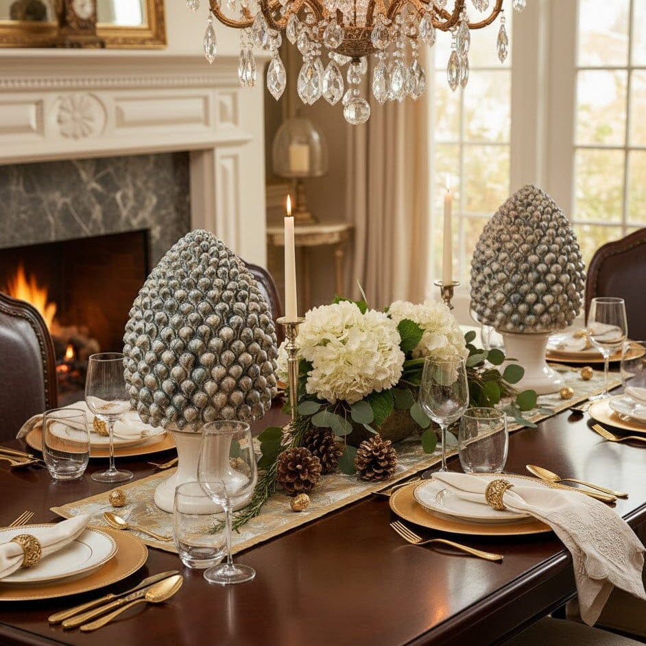 Large Decorative Terracotta Pinecone Home Décor BARNBURY 