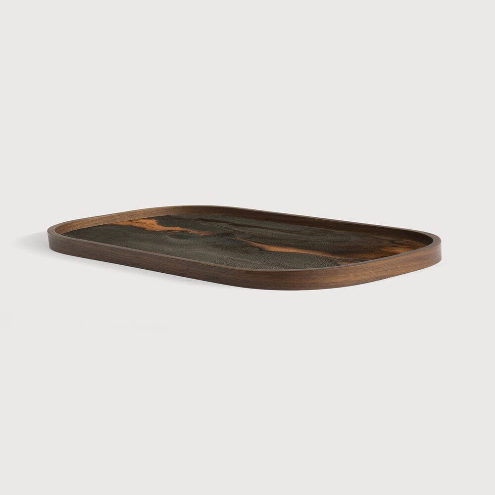 Large Rectangle Bronze Organic Tray - BARNBURY