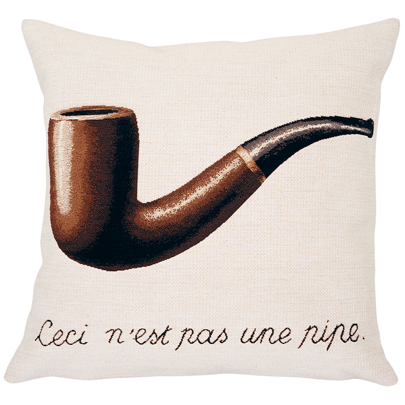 Magritte La Trahison des Images 45cm Cushion - BARNBURY