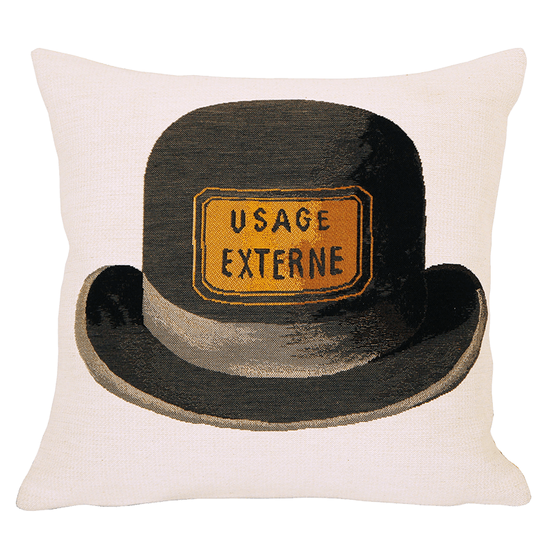 Magritte Le Bouchon D'Épouvante 45cm Beige Cushion - BARNBURY