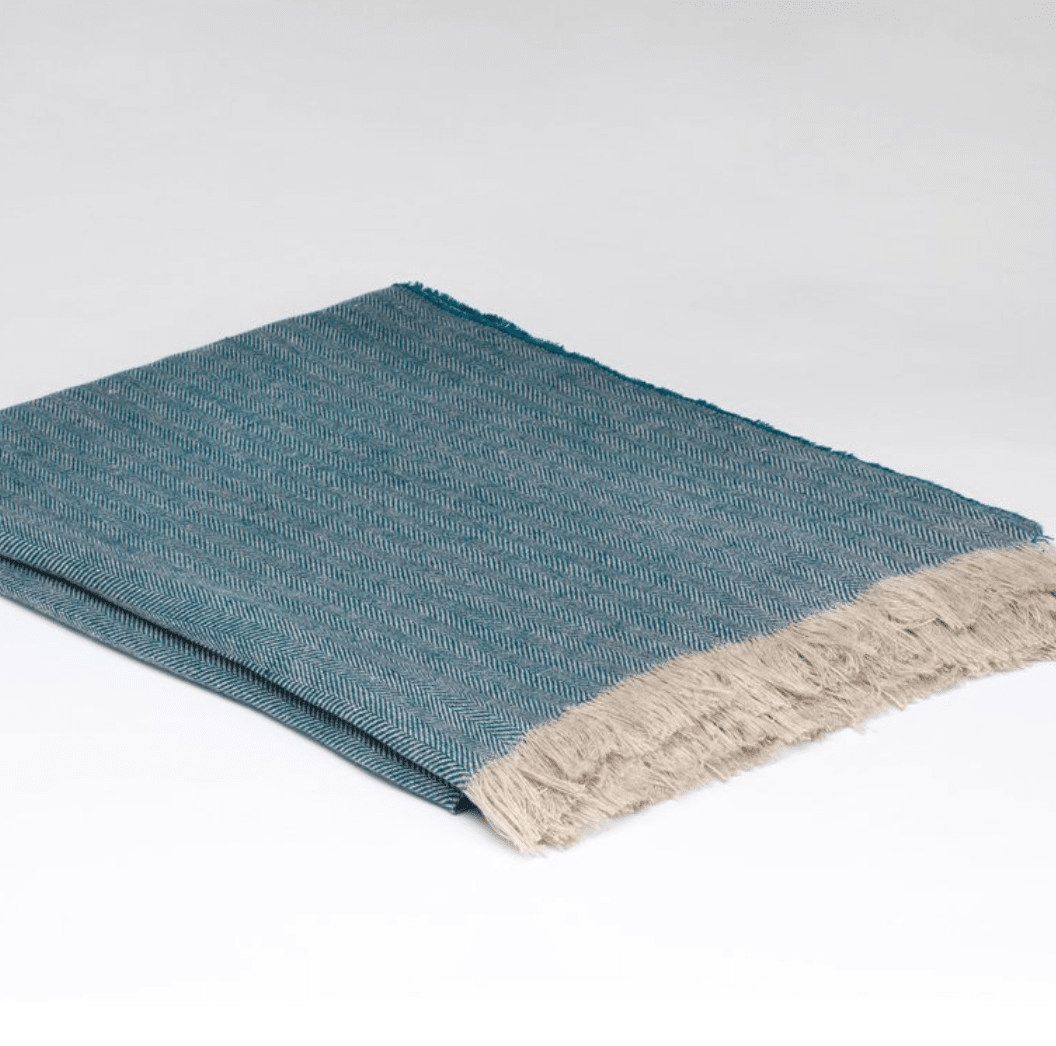 Mallard Linen Throw - BARNBURY