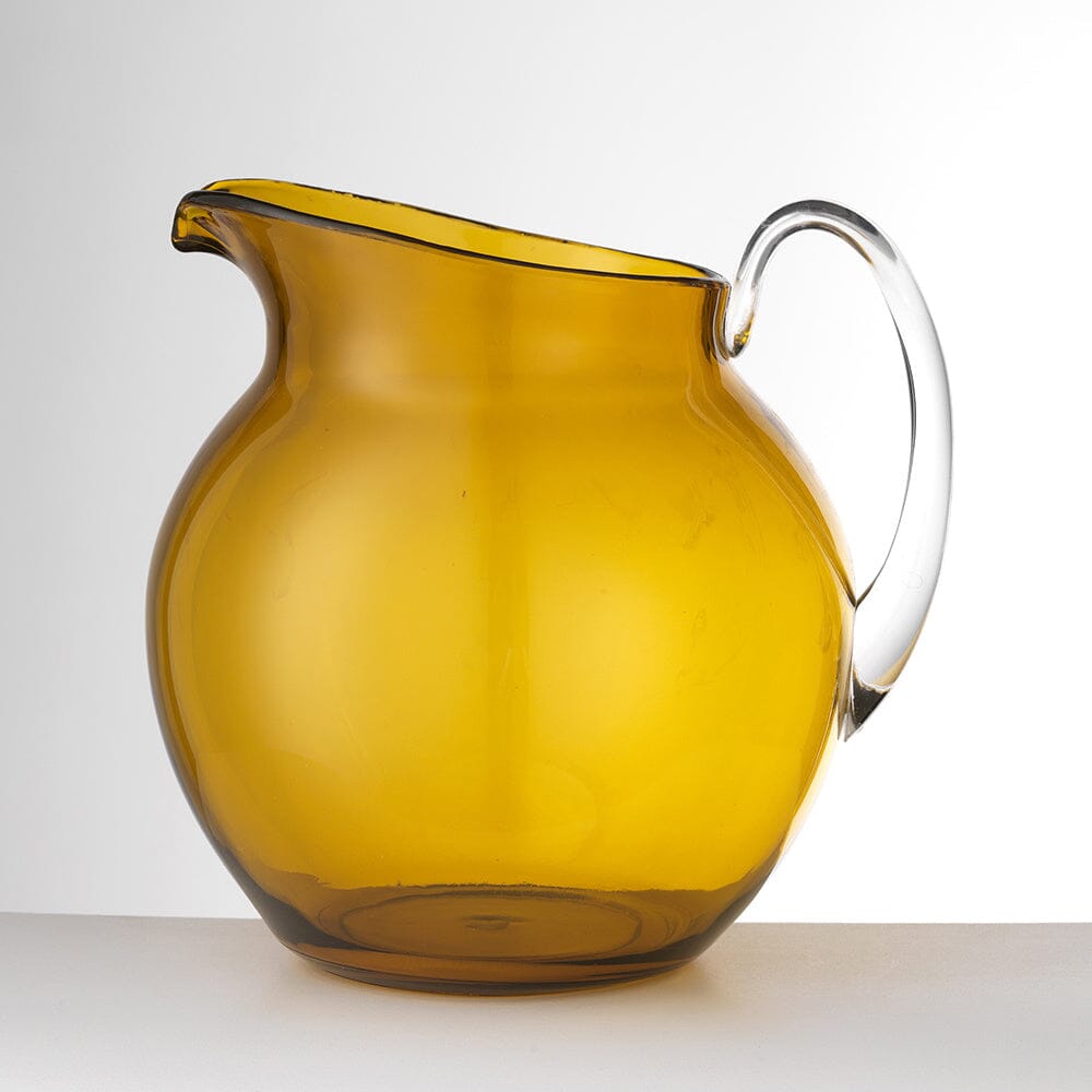 Mario Luca Giusti Amber Palla Pitcher Synthetic Crystal Glass Mario Luca Giusti 