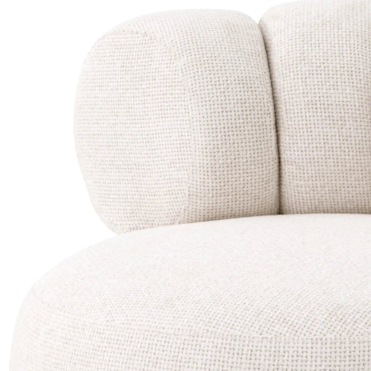 Off White Phedra Swivel Chair - BARNBURY