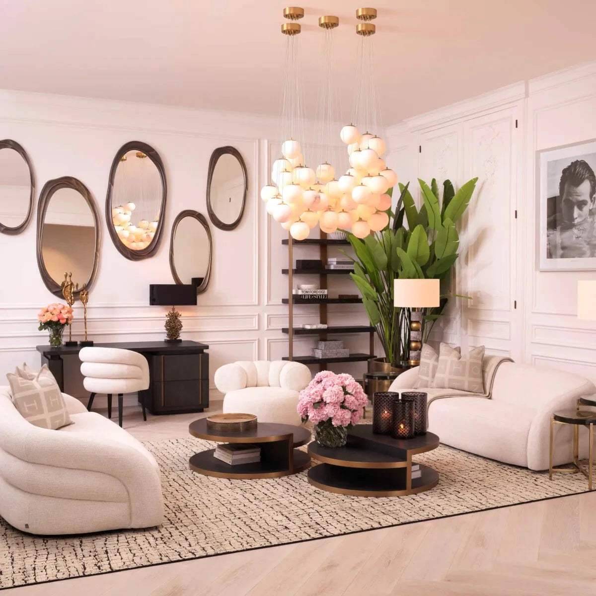 Off White Phedra Swivel Chair Chair Eichholtz 