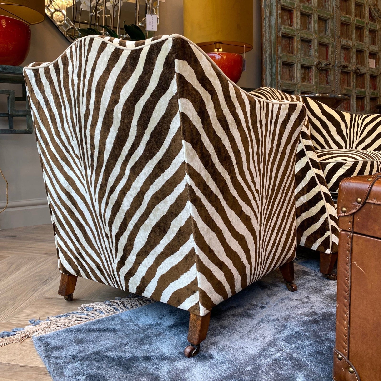 Pair of early 20th Century Chairs in Ralph Lauren - BARNBURY