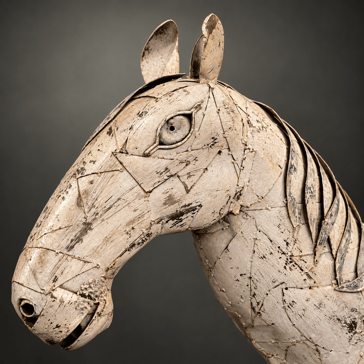 Pair of Handcrafted Iron Horses — Standing & Grazing - BARNBURY