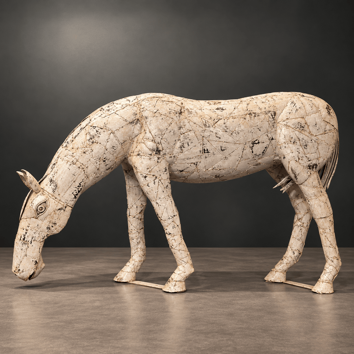 Pair of Handcrafted Iron Horses — Standing & Grazing - BARNBURY