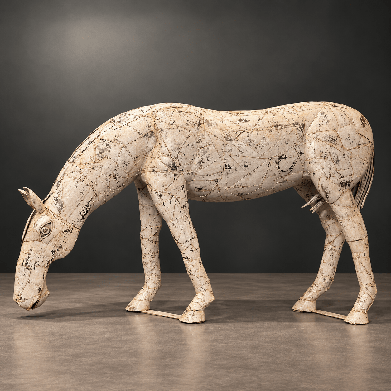Pair of Handcrafted Iron Horses — Standing & Grazing - BARNBURY