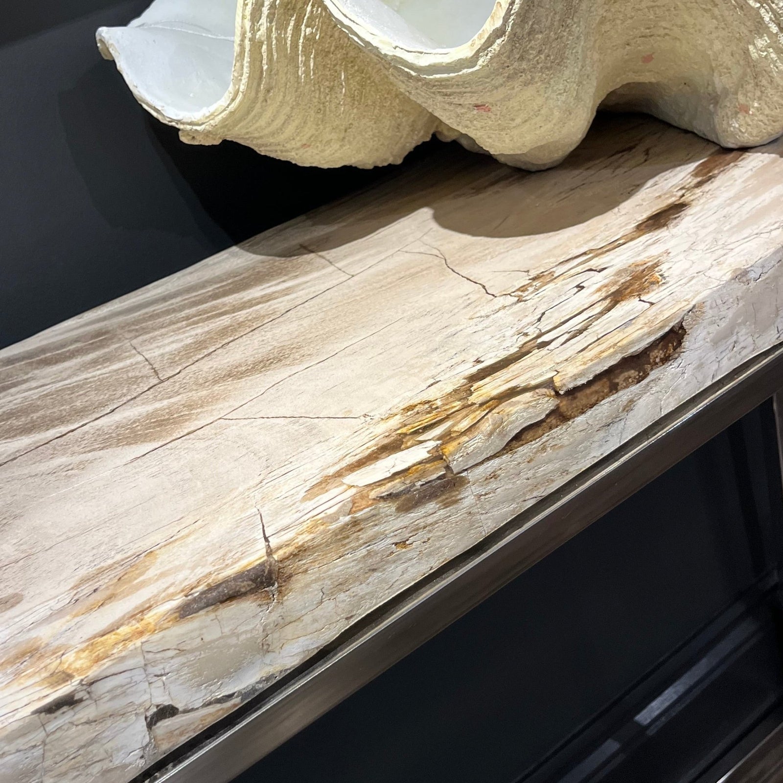 Pale Petrified Wood Console - BARNBURY