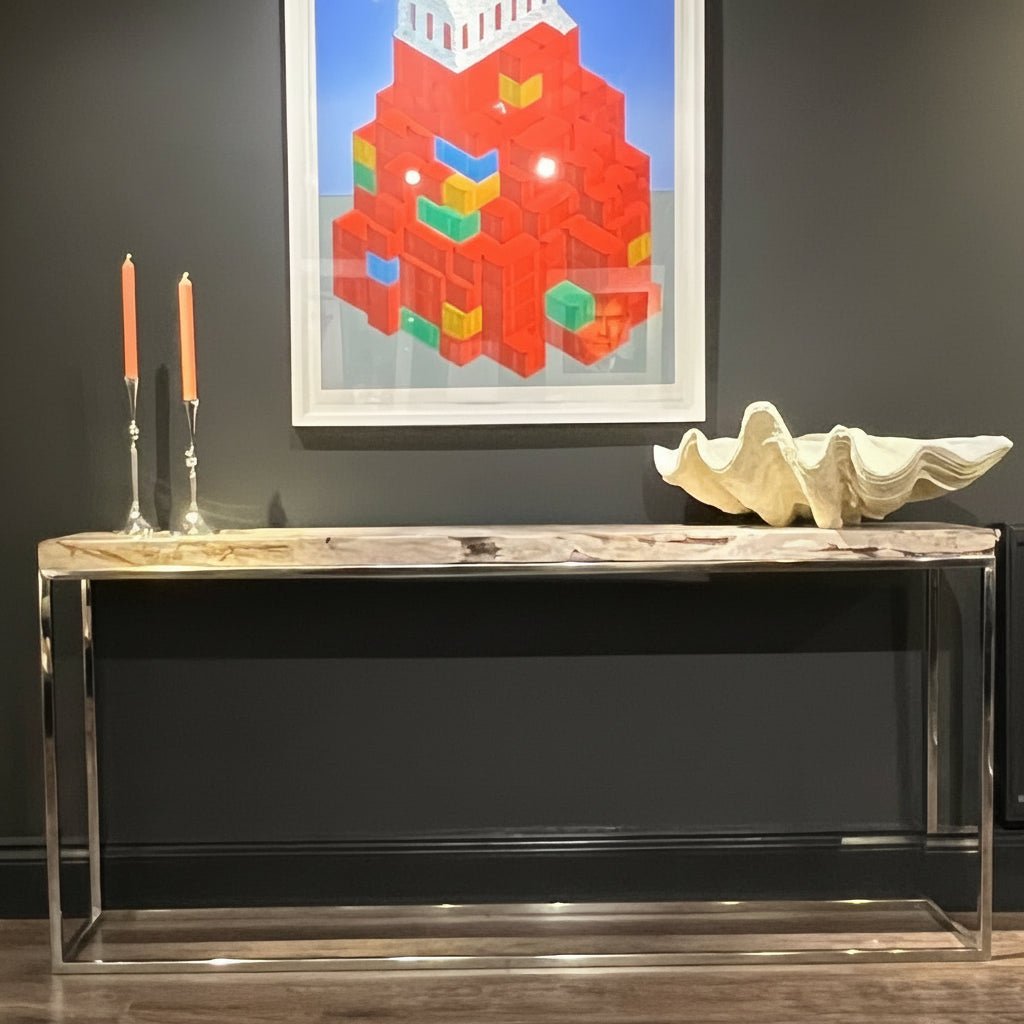 Pale Petrified Wood Console - BARNBURY