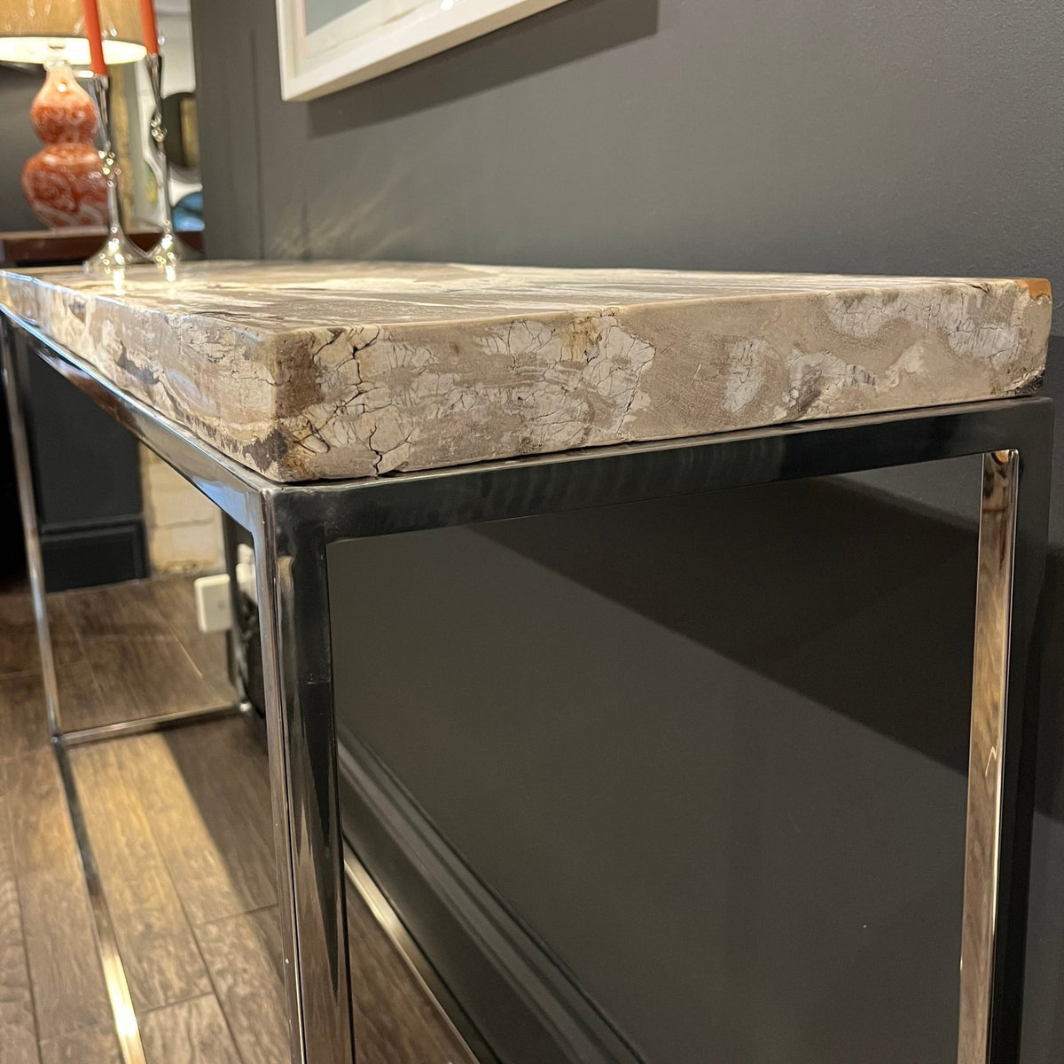 Pale Petrified Wood Console - BARNBURY