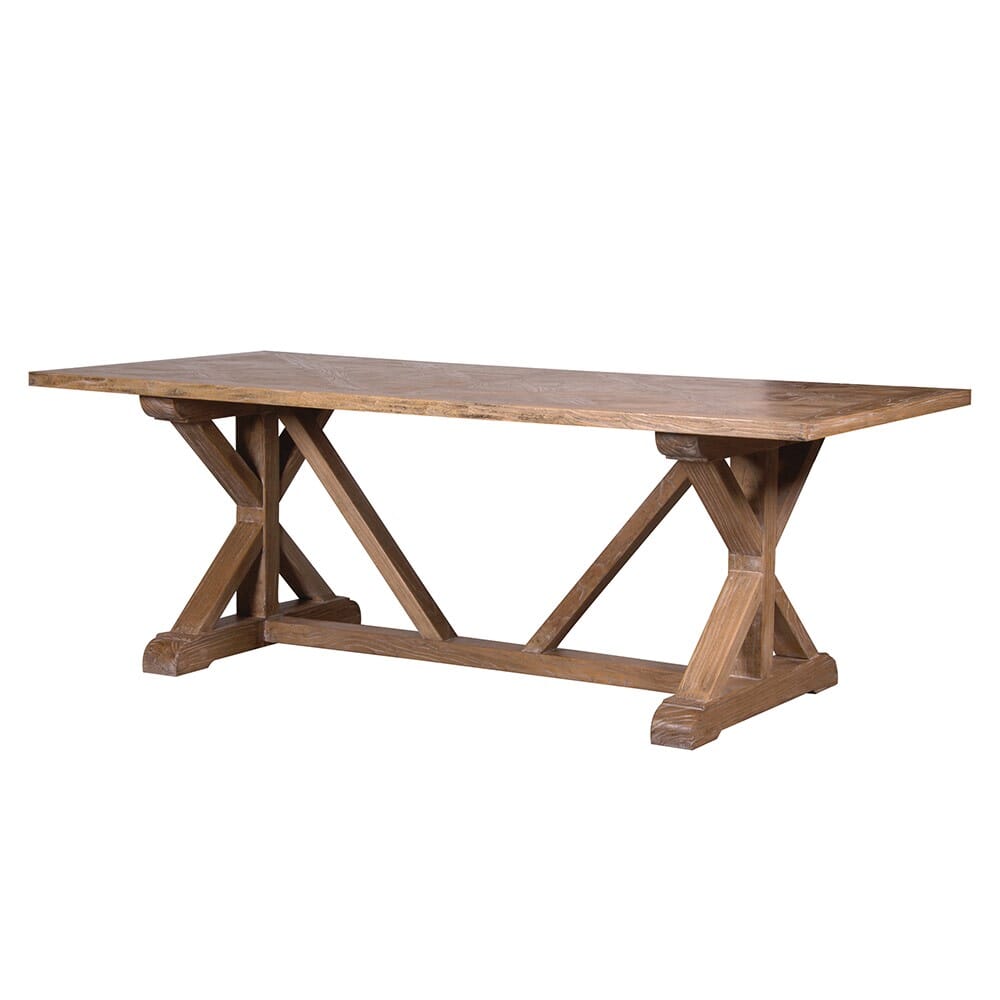 Park Place X - base Elm Dining Table - BARNBURY