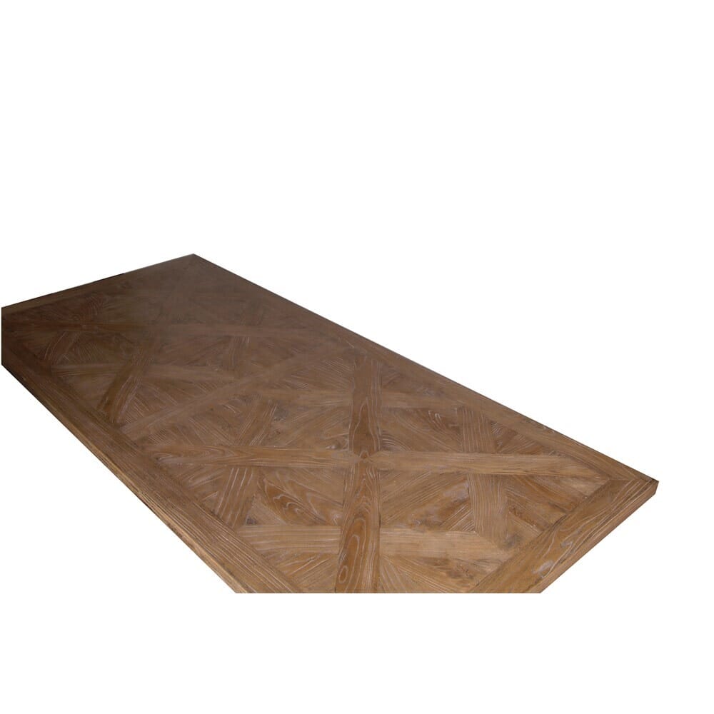 Park Place X - base Elm Dining Table - BARNBURY
