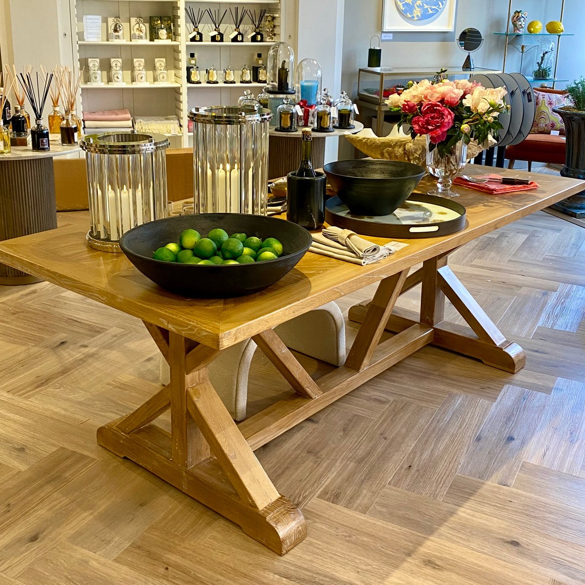 Park Place X- base Elm Dining Table Table Barnbury 