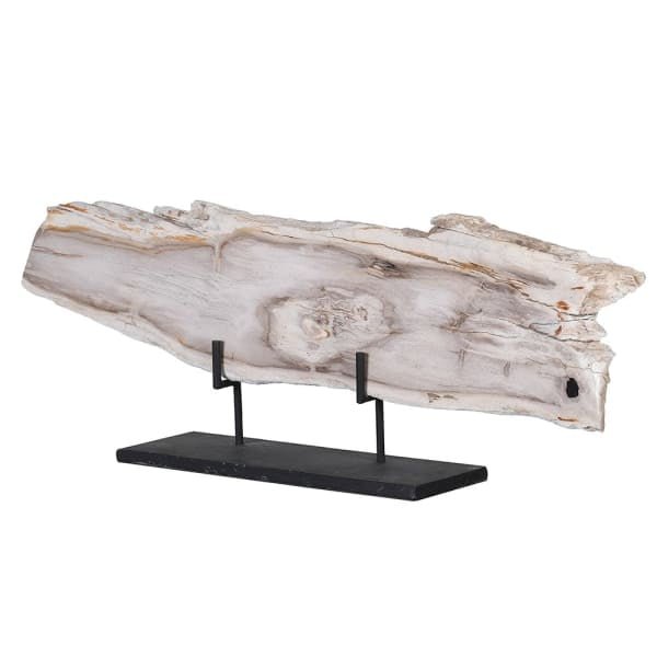 Petrified Pale Wood Slice on Stand - BARNBURY