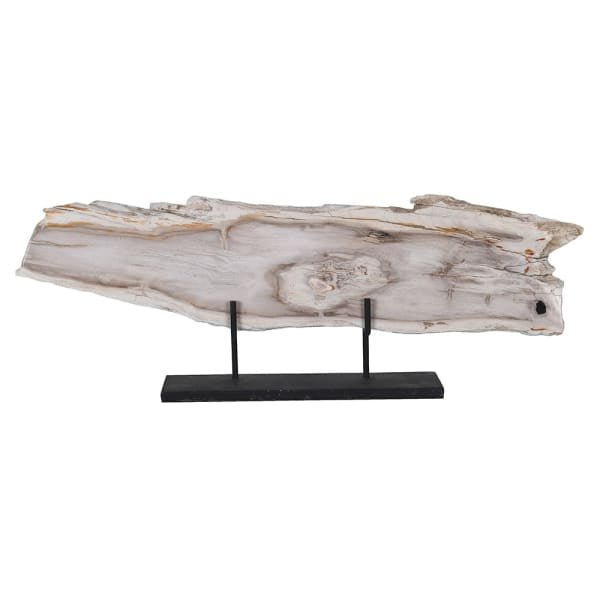 Petrified Pale Wood Slice on Stand - BARNBURY