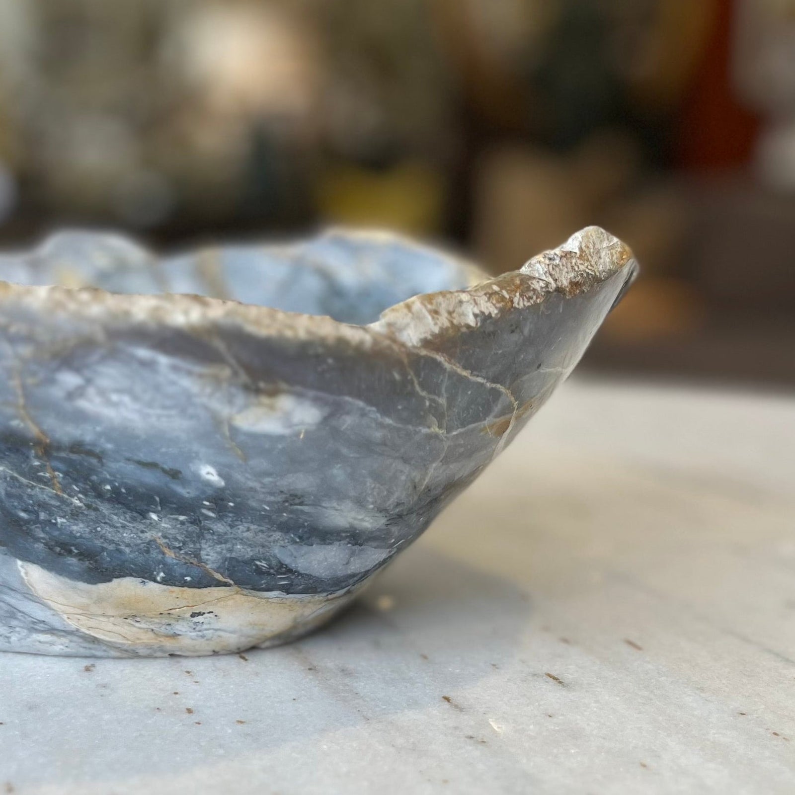 Polished Blue Jasper Oval Bowl - BARNBURY