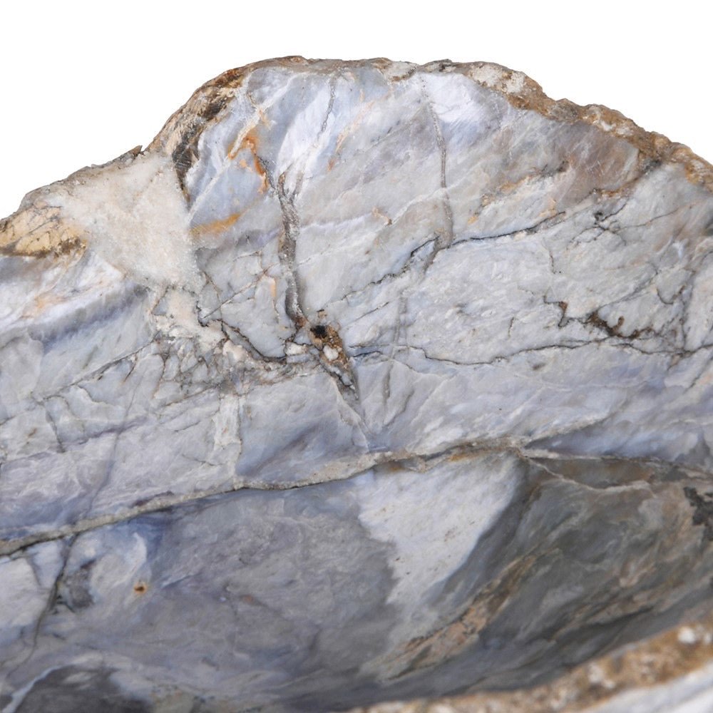 Polished Pale Blue Jasper Oval Bowl - BARNBURY