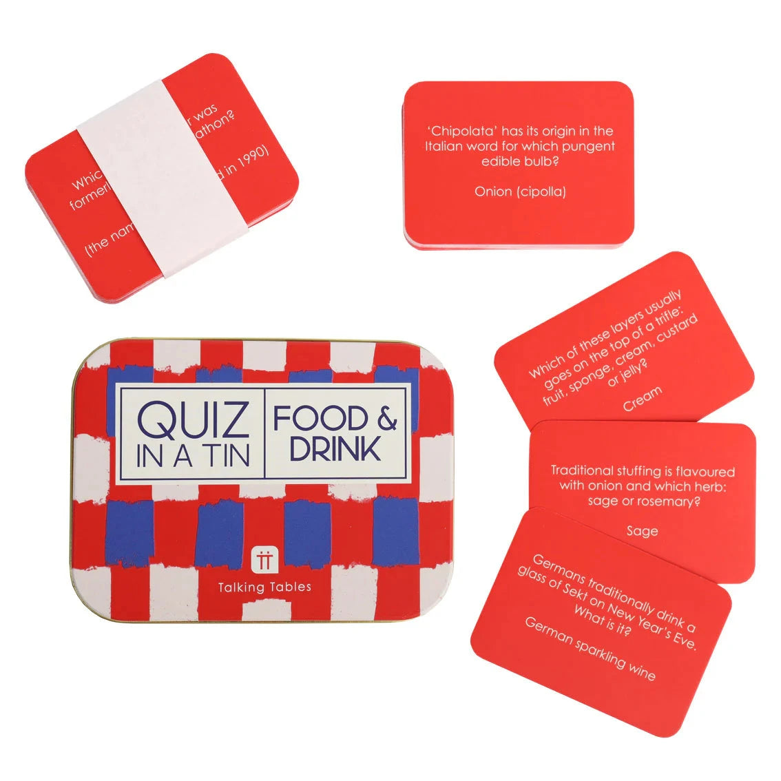 Quiz In A Tin - Food & Drink Boxes and Games Talking Tables UK 