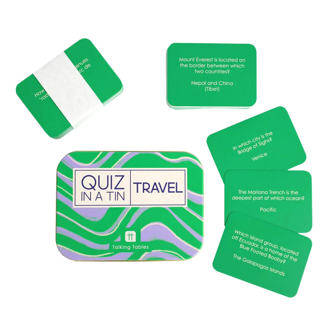Quiz In A Tin - Travel Boxes and Games Talking Tables UK 