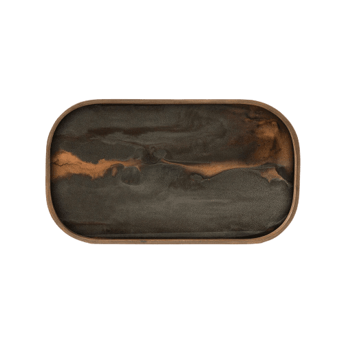 Rectangle Bronze Organic Tray - BARNBURY