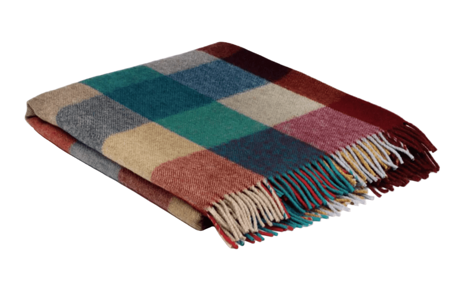 Rich Tones Checked Alpaca & Merino Throw - BARNBURY