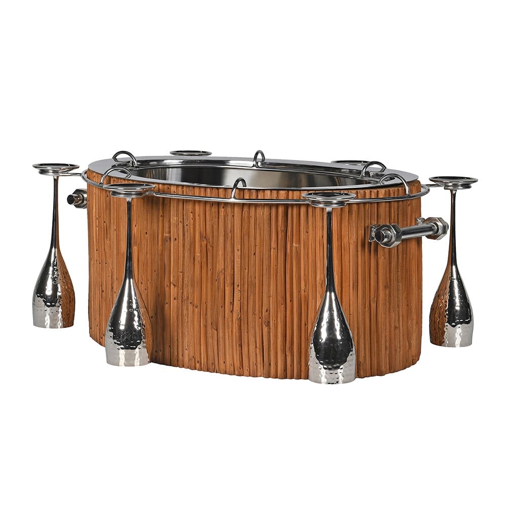 Saint-Tropez Bottle Cooler With Flutes Barware Barnbury 