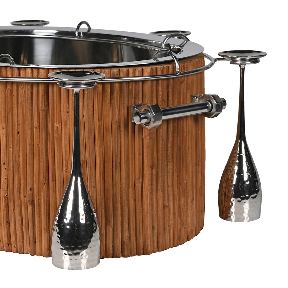 Saint-Tropez Bottle Cooler With Flutes Barware Barnbury 