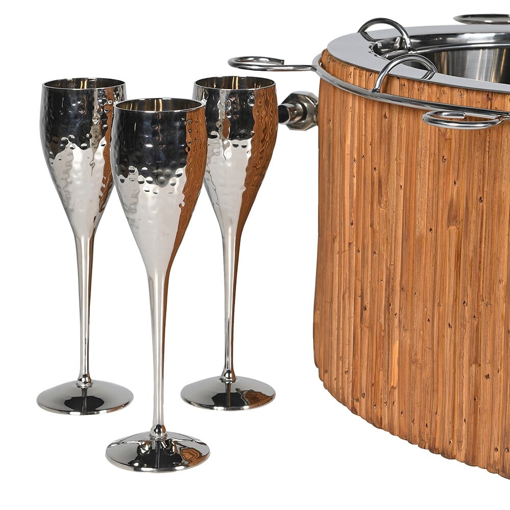 Saint-Tropez Bottle Cooler With Flutes Barware Barnbury 