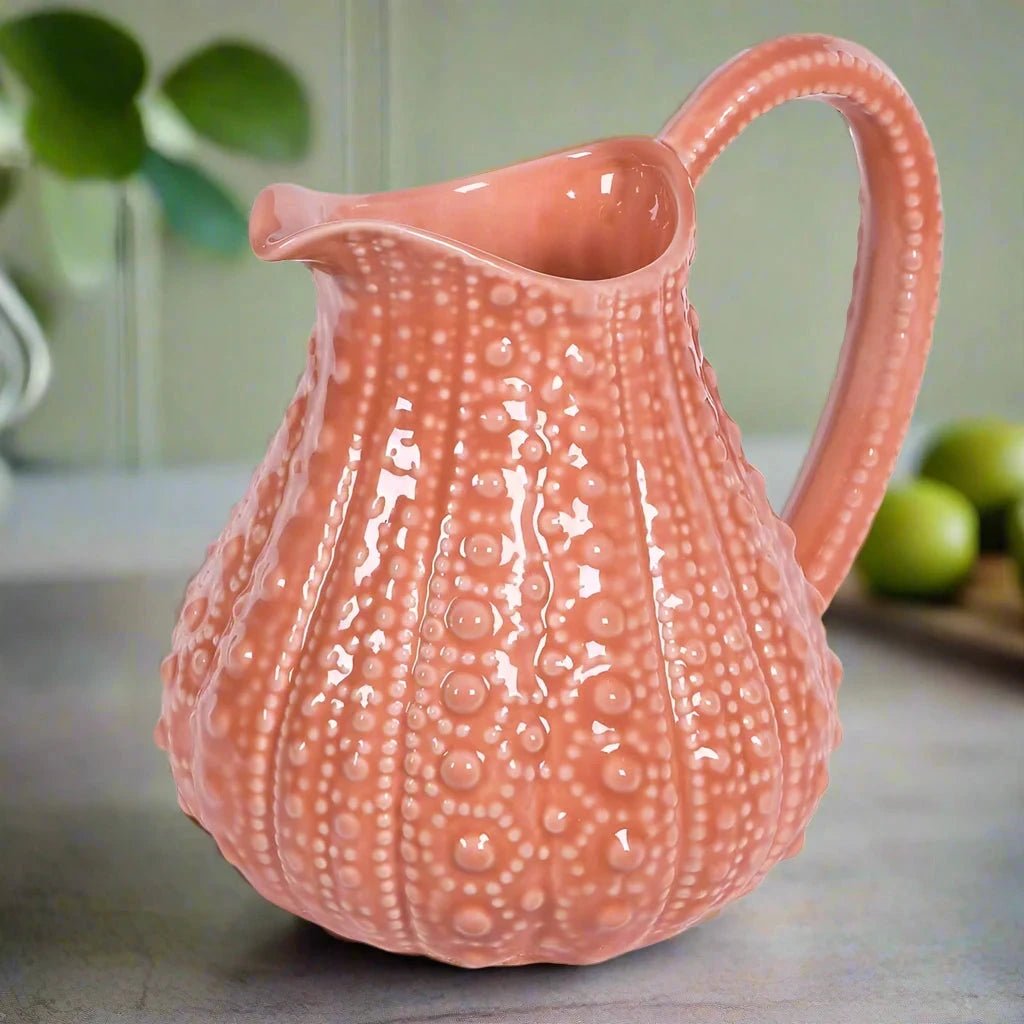 Salmon Pink Urchin Pitcher - BARNBURY