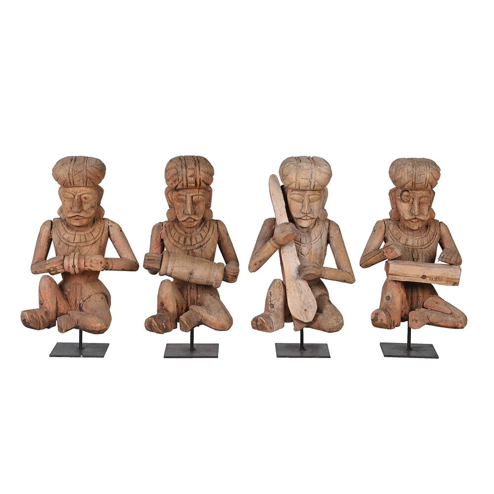 set of 4 wooden musicians BARNBURY 