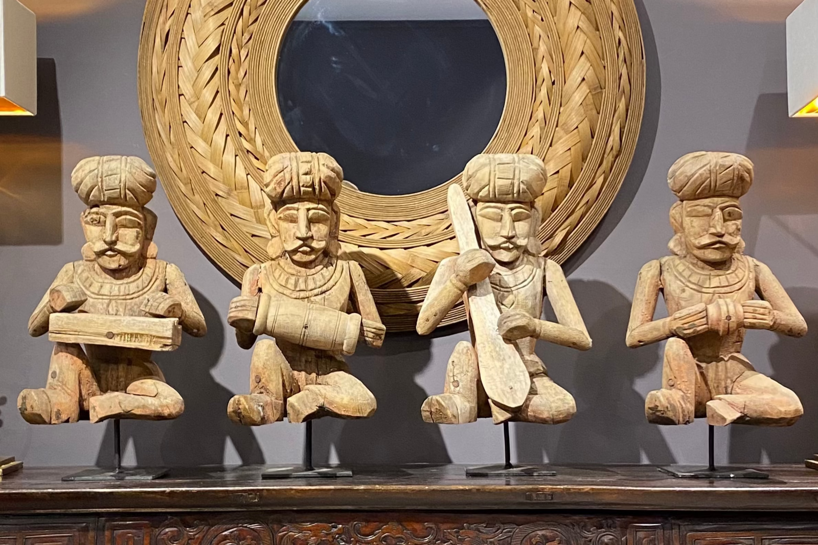 set of 4 wooden musicians BARNBURY 