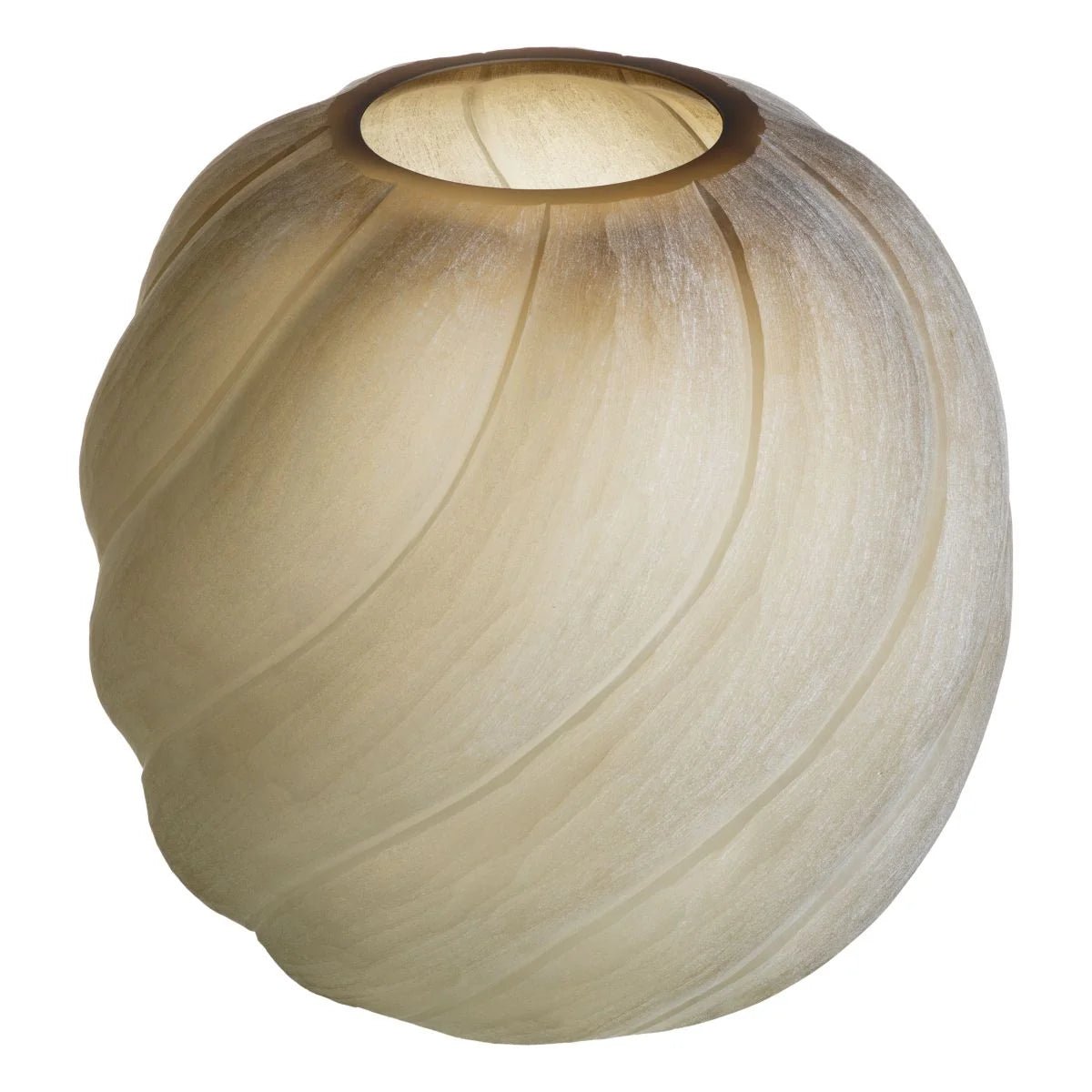 Sicilia Large Vase - Frosted Light Brown - BARNBURY