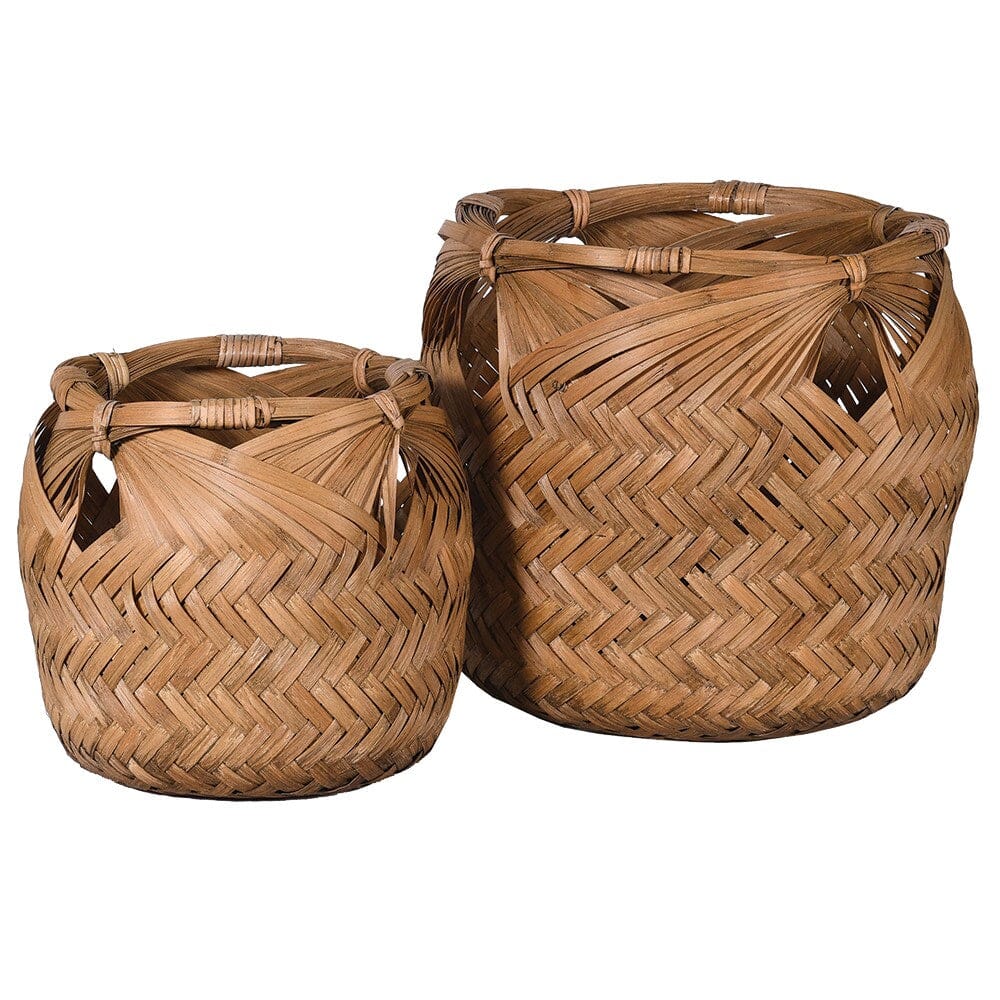 Small Anji Woven Bamboo Planter planter Barnbury 