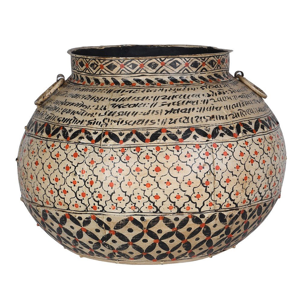 Small Hand Painted Indian Matka - BARNBURY