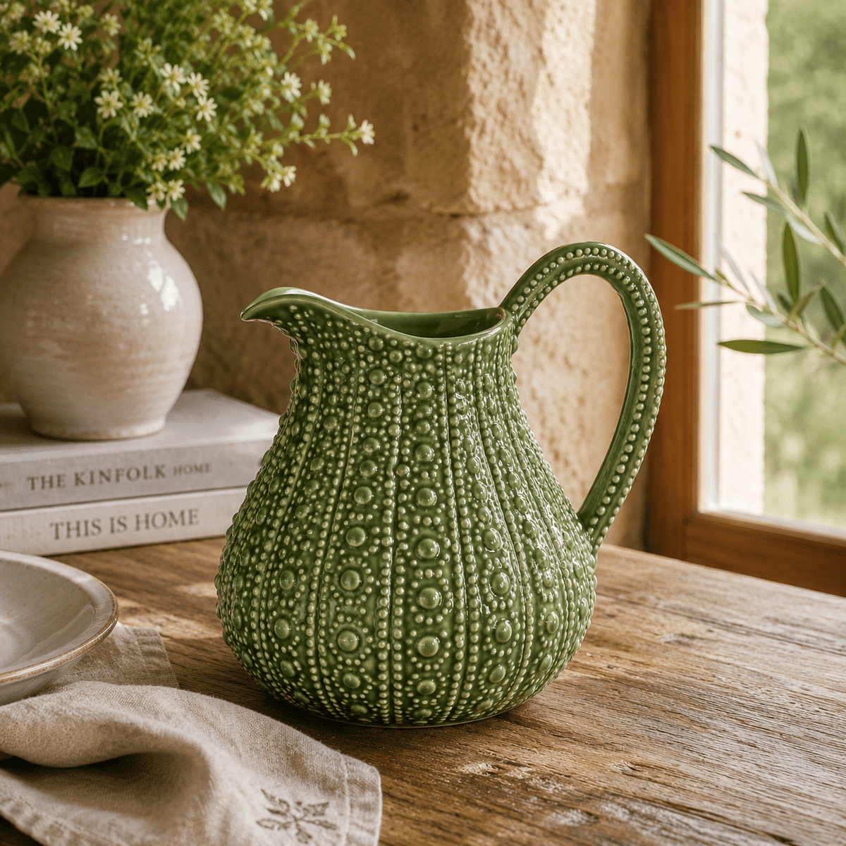 Spring Green Urchin Pitcher - BARNBURY