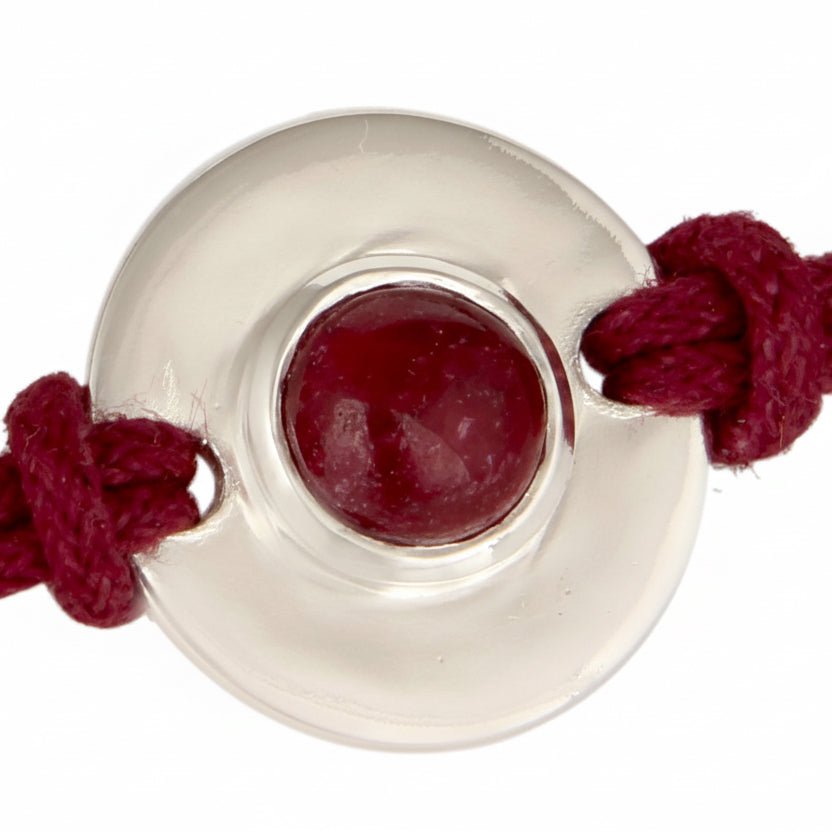 Sterling Silver And Natural Ruby Dori Bracelet - BARNBURY