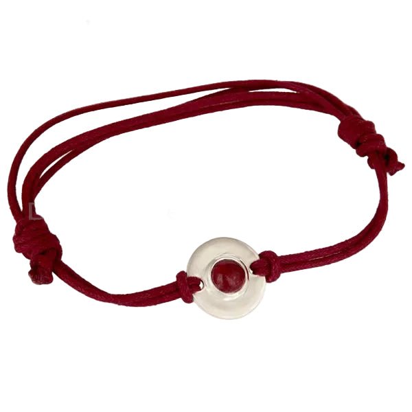 Sterling Silver And Natural Ruby Dori Bracelet - BARNBURY